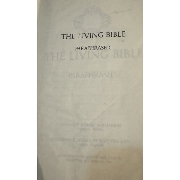 The Living Bible Paraphrased 1971 VTG Tyndale House Padded Hardcover READ NOTES - Picture 7 of 13